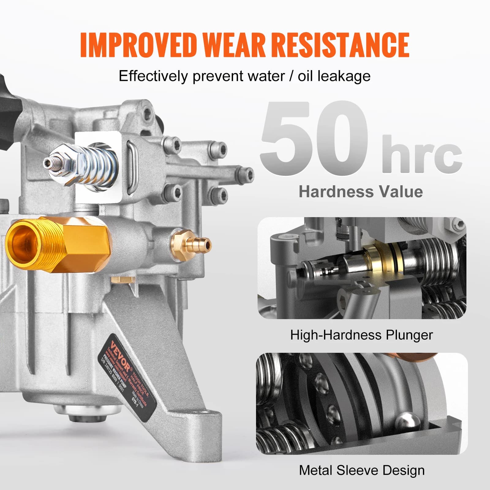 7/8 Pressure Washer Pump | Heavy-Duty Replacement | For High-Pressure Cleaning - Thumbnail 4