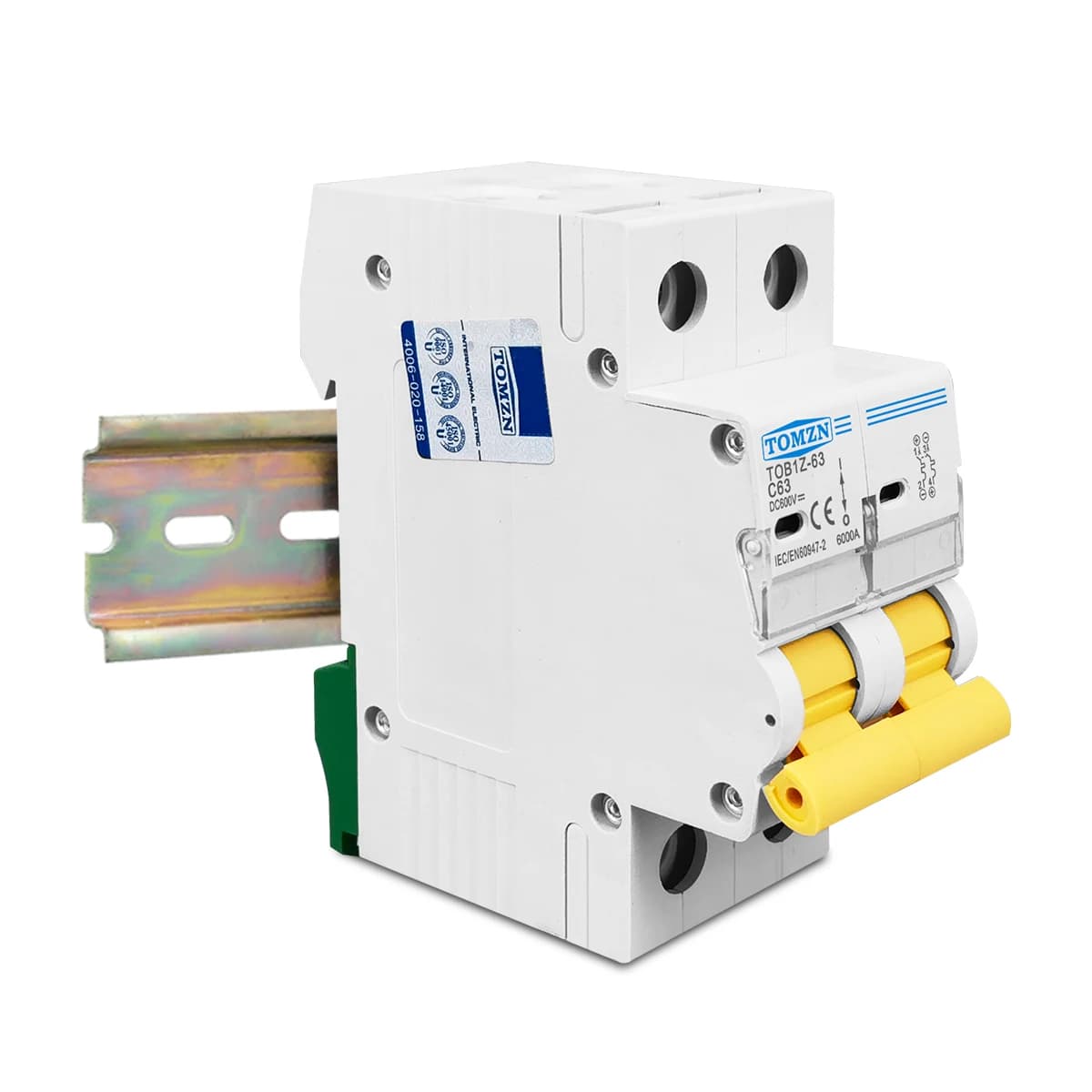 2P DC 600V  Circuit breaker MCB C curve single pole direct-current fuse for PV - Thumbnail 4