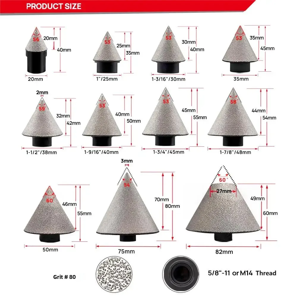 Diamond Chamfer Bit | Precision Tile & Porcelain Beveling | Premium Hole Saw Milling Tool - Thumbnail 3