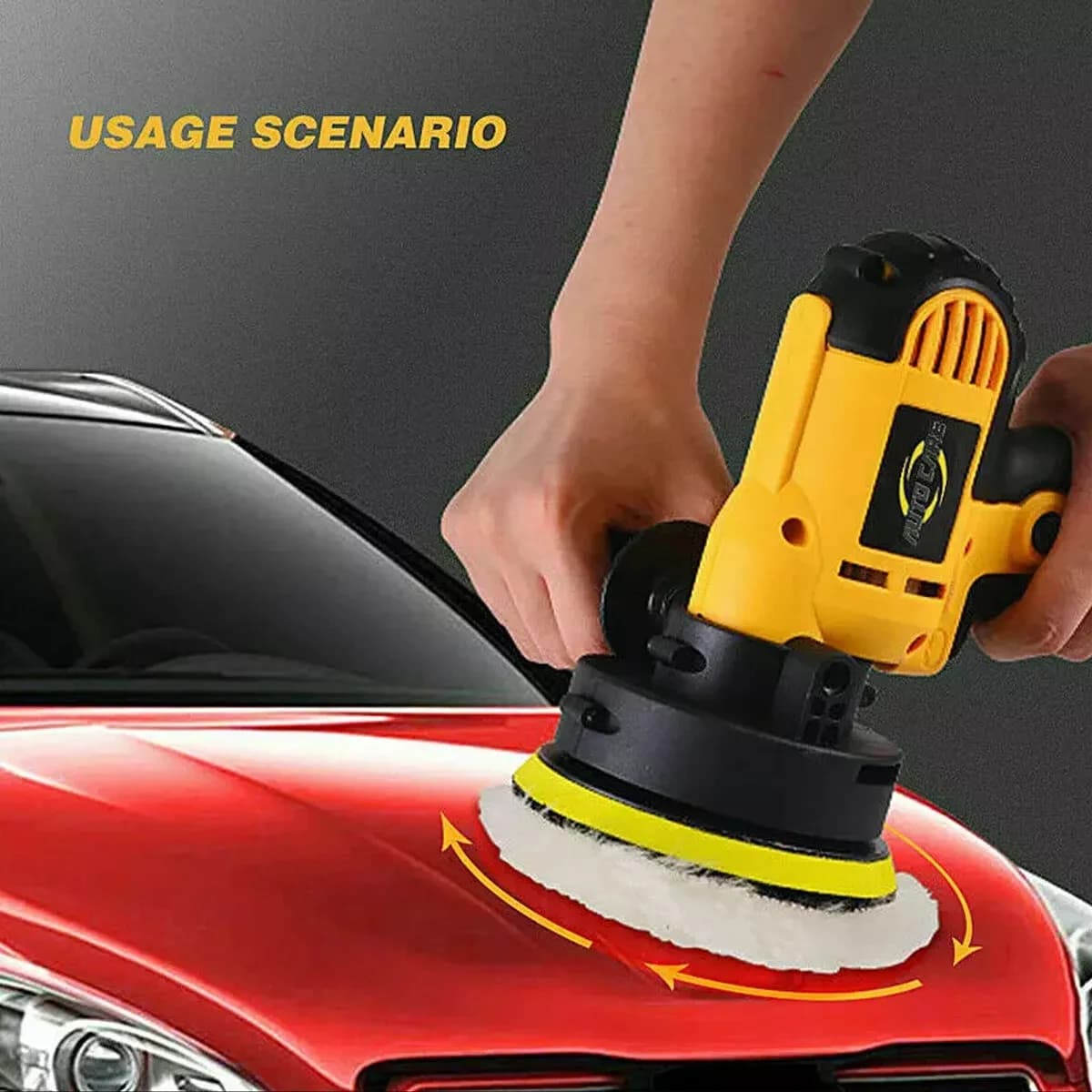 Dual-Action Car Polisher | Variable Speed Control for Waxing & Paint Correction - Thumbnail 4