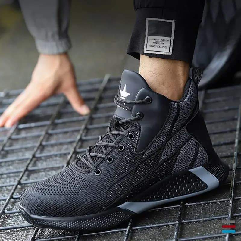 High-Top Safety Shoes | Fashion Protective Work Boots | Anti-Smash & Puncture-Proof for Men - Thumbnail 2