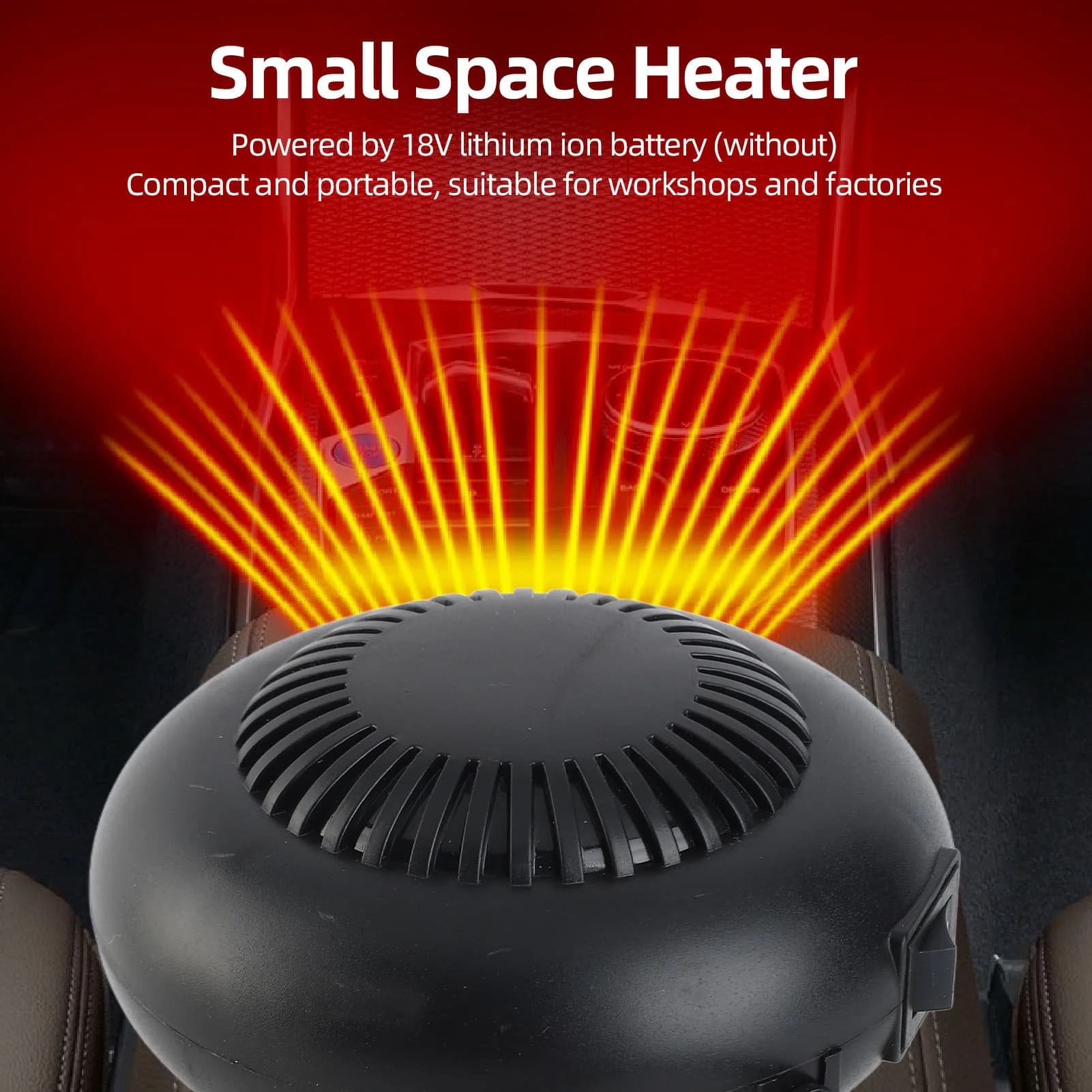 Workshop Heater | 18V Cordless & 170W Power | Quiet, Versatile Space Heating - Thumbnail 4