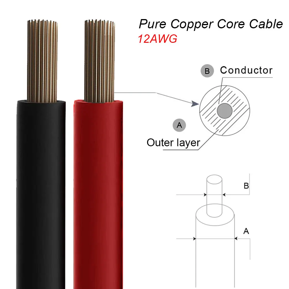 Solar Generator Extension Cable | 12AWG Power Station Adapter | 0.6M, 1.5M, 3M Lengths - Thumbnail 4