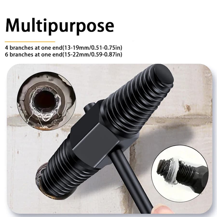 Dual-Head Faucet Valve Puller | Universal 1/2-Inch Tool for Easy Cartridge Removal - Thumbnail 2