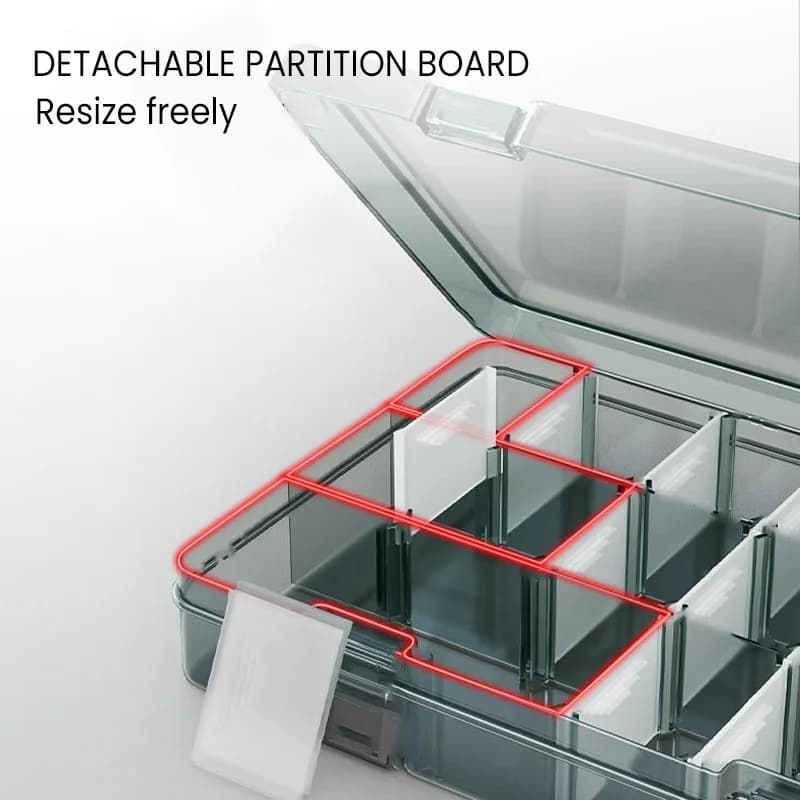 Plastic Tool Box | Transparent High-Hardness Storage | Thickened Pressure-Resistant Case - Thumbnail 6