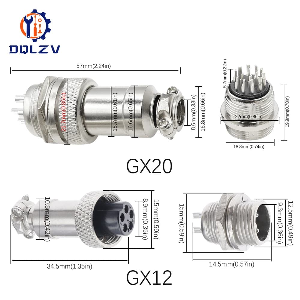 Aviation Circular Connector | GX12 GX16 GX20 Series | Waterproof Multi-Pin Docking Plug - Thumbnail 5