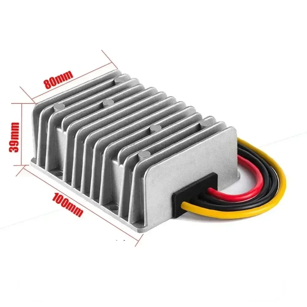 High-Power DC Boost Converter | 12V to 28V 15A Step-Up Regulator | Rugged Aluminum Housing - Thumbnail 4