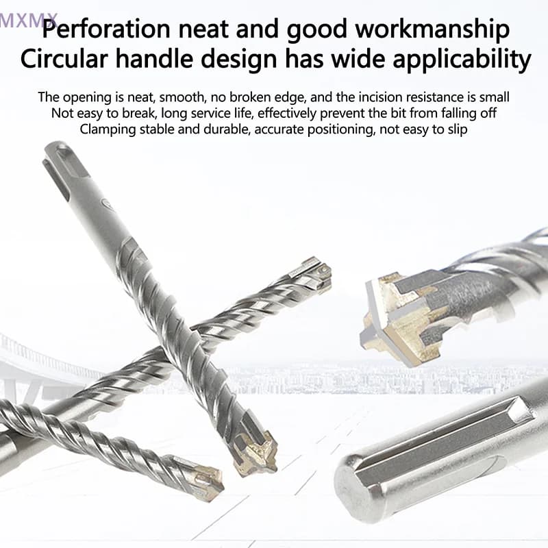 SDS Plus Drill Bits | Carbide Cross Tip Set for Concrete & Masonry | 4-12mm x 110mm - Thumbnail 5