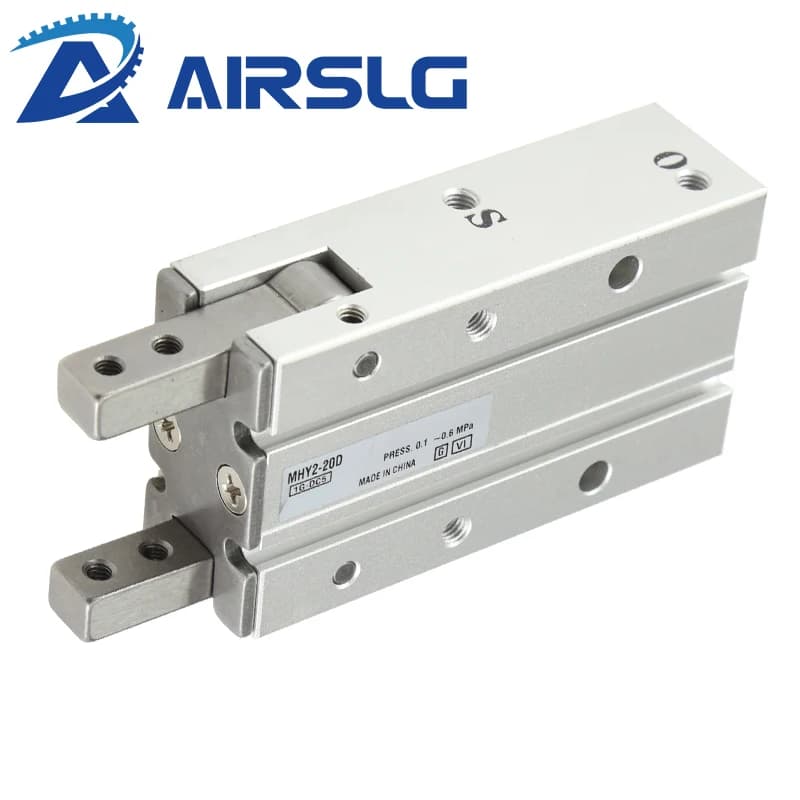 MHY2 10D 16D 20D 25D Double Acting Pneumatic Gripper Bore 10-25mm AFR Brand 180 Degree Angular Aluminium Clamps Gripper Cylinder - Thumbnail 3