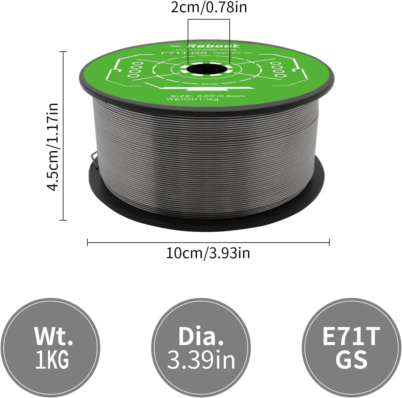 Professional-Grade 0.8mm Gasless MIG Welding Wire | 1kg Self-Shielded Spool for No-Gas Welding - Thumbnail 4