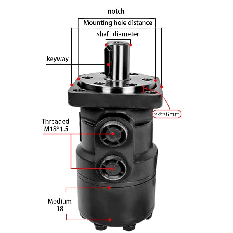 High-Torque Hydraulic Cycloid Drive Motor | 315cc Displacement | High-Speed & Low-Speed Operation - Thumbnail 5