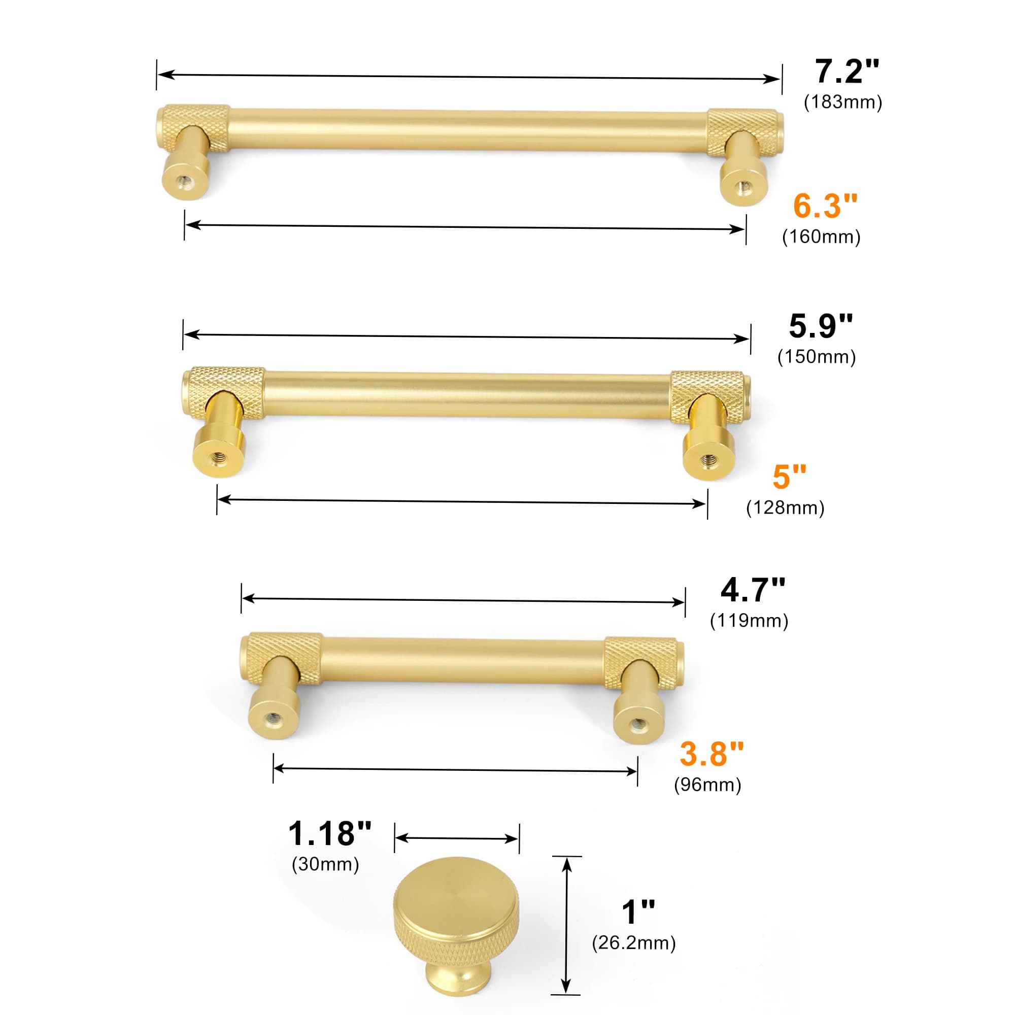 Cabinet Door Handles | Premium Aluminum Alloy | Kitchen & Bathroom Drawer Pulls - Thumbnail 4