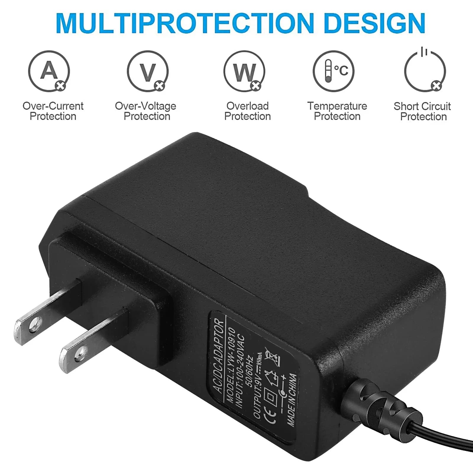 9V DC Guitar Pedal Power Supply | 850mA Isolated Output | Noise-Free Performance - Thumbnail 3