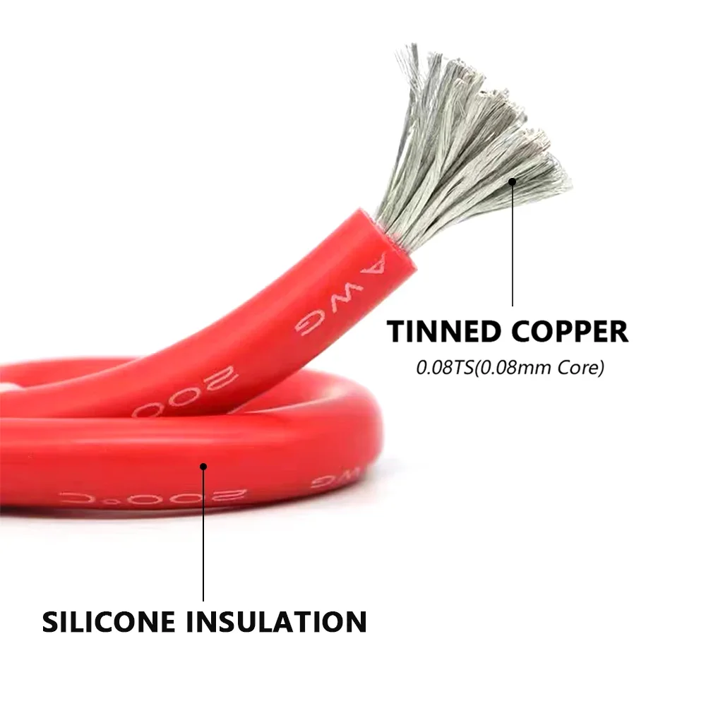 Silicone Wire | 18 AWG Stranded Tinned Copper | 5 Colors, 16.4ft Spools - Thumbnail 4