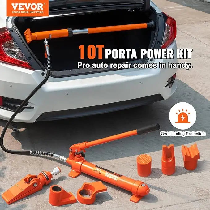 10-Ton Hydraulic Porta Power Kit | Heavy-Duty Frame Repair & Auto Body Tool - Thumbnail 4