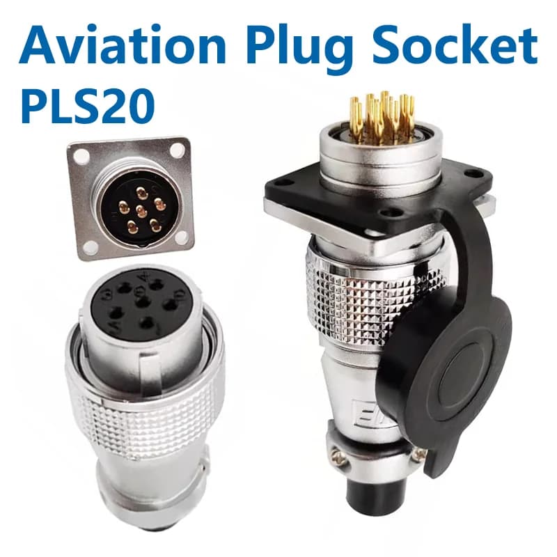 Aviation Connector Plug | 2-12 Pin PLS20 Series | 20mm Opening Diameter - Thumbnail 3