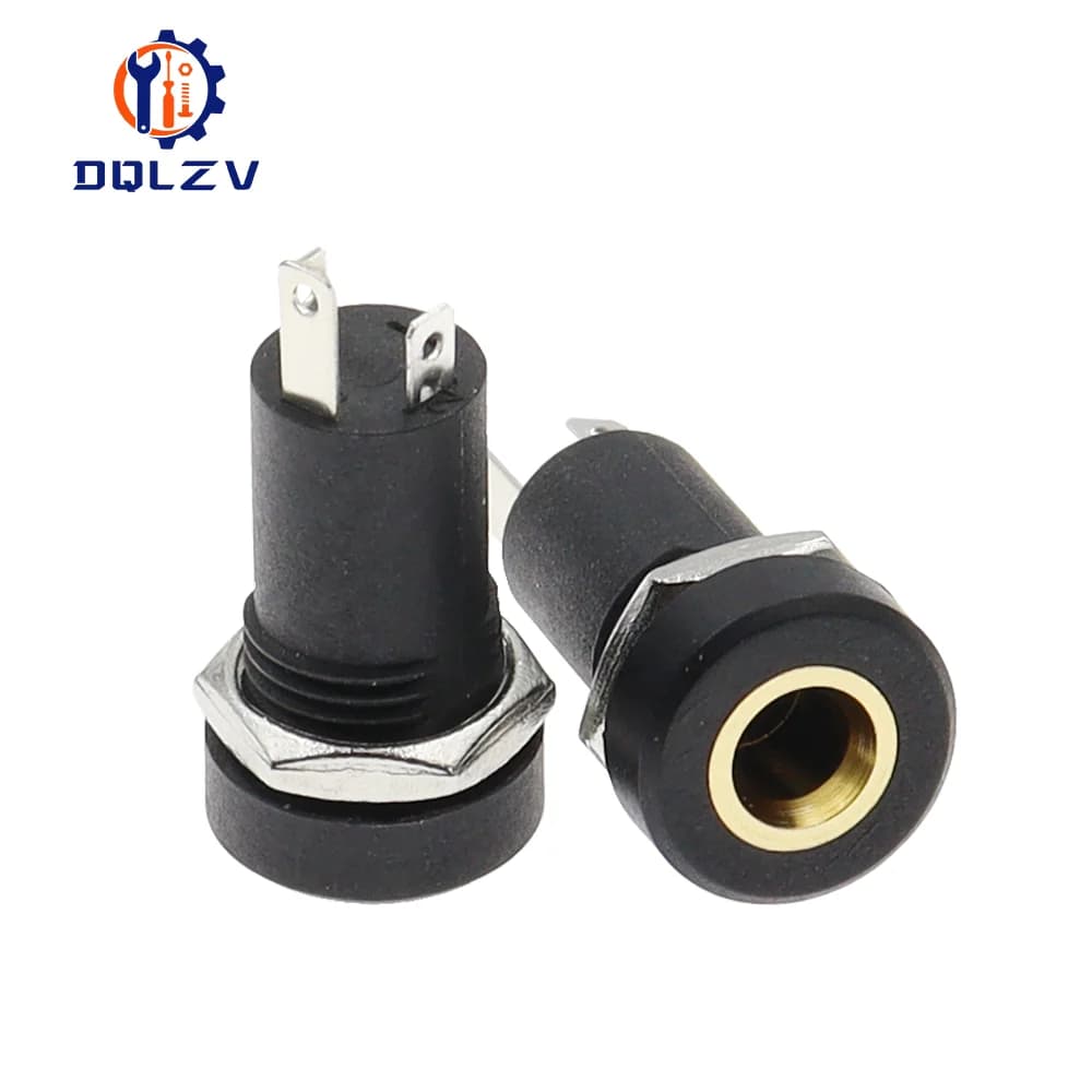 3.5mm Stereo Panel Mount Jack | PJ-392A Socket with Locking Nut | 1, 3, or 5-Pack - Thumbnail 4
