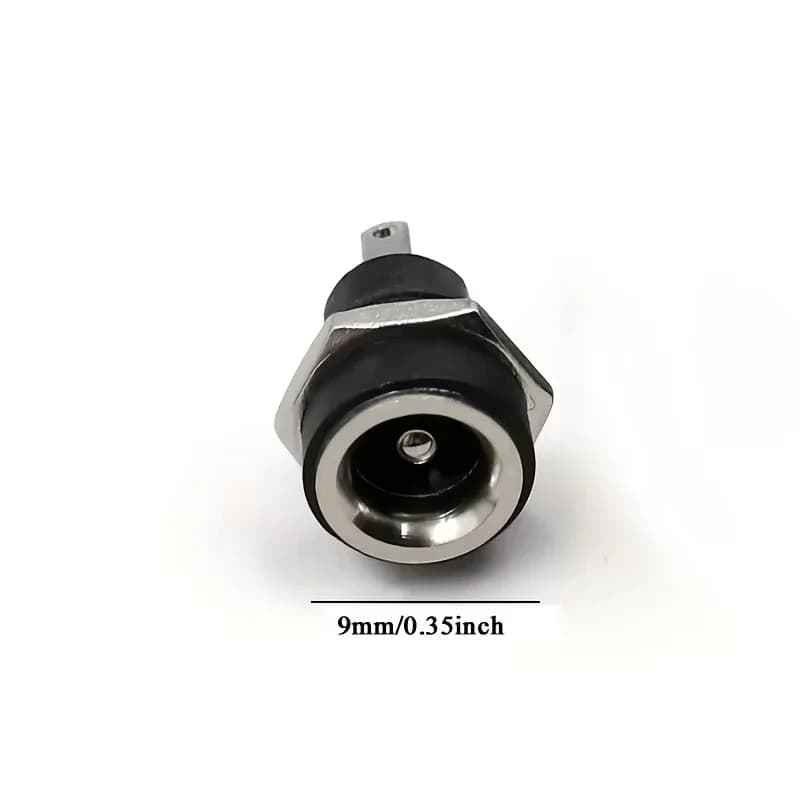 DC Power Connector Set | 5.5x2.1mm Panel Mount Jack & Plug | 5-Pair Kit for Secure Adapter Wiring - Thumbnail 6
