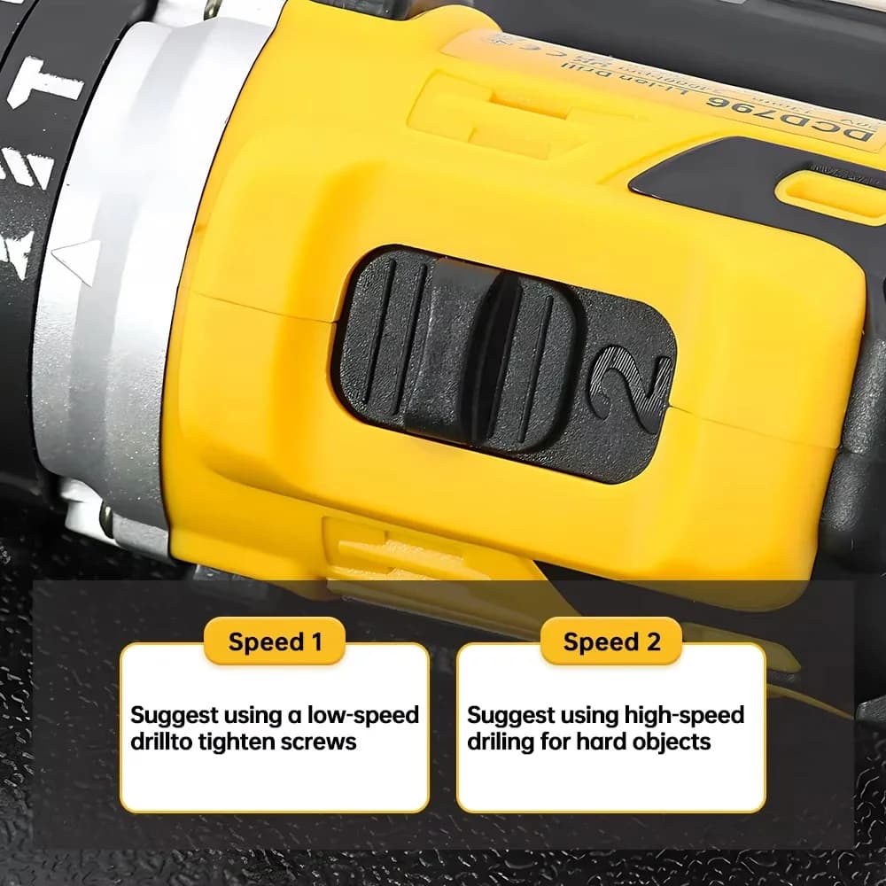 DeWalt DCD796 Brushless Impact Drill | 20V Cordless Power Tool | Compact & Professional-Grade - Thumbnail 5