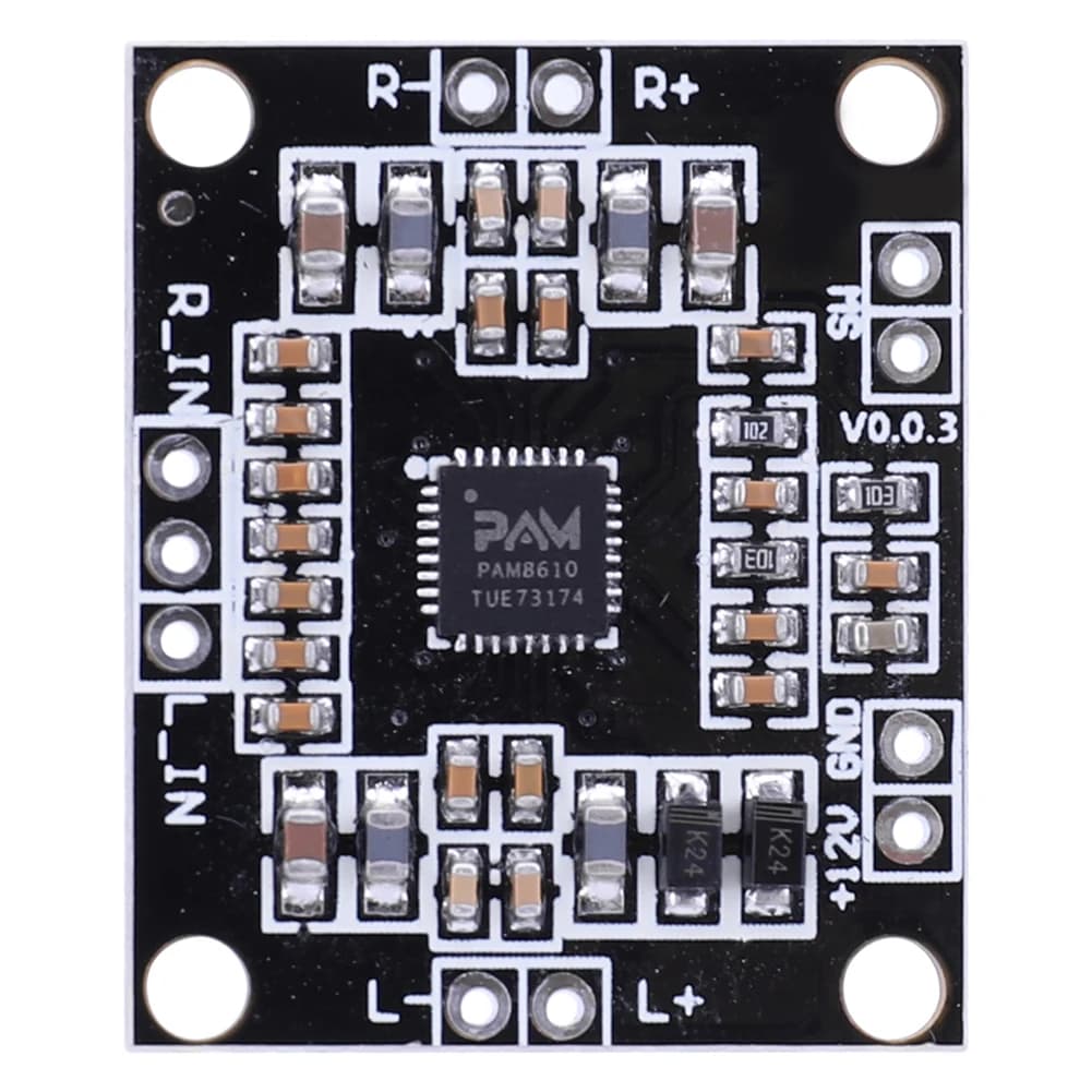 Class D Stereo Amplifier Board | 15W Dual Channel | Compact DC 7-15V Audio Module - Thumbnail 6