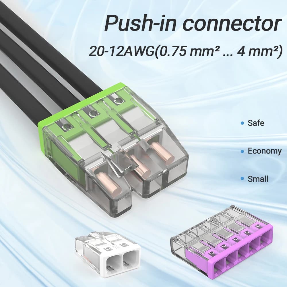 Quick-Connect Electrical Terminals | 20-50 Pack for 20-12 AWG Wires | Secure & Effortless Wiring - Thumbnail 2