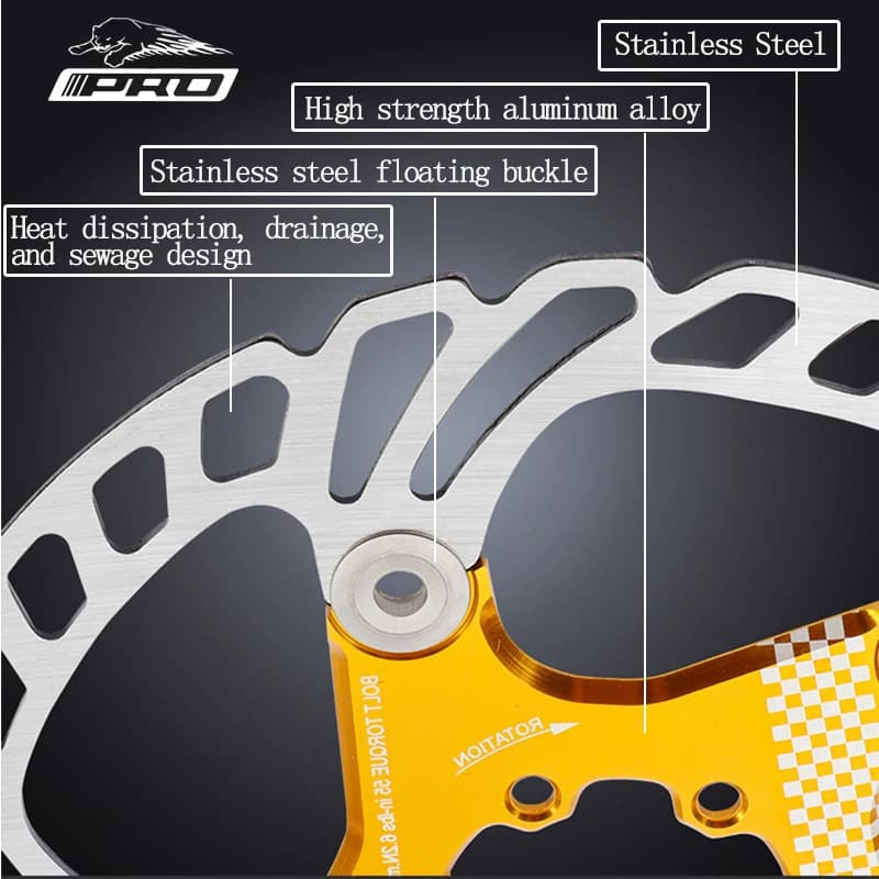 Floating Brake Rotors | 2-Pack | 140mm-203mm | Heat-Dissipating Design for Hydraulic Disc Brakes - Thumbnail 3