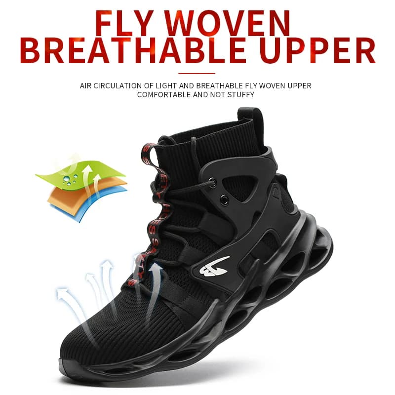 Breathable Safety Shoes | Anti-Puncture & Anti-Smash | Fashion Work Footwear - Thumbnail 5