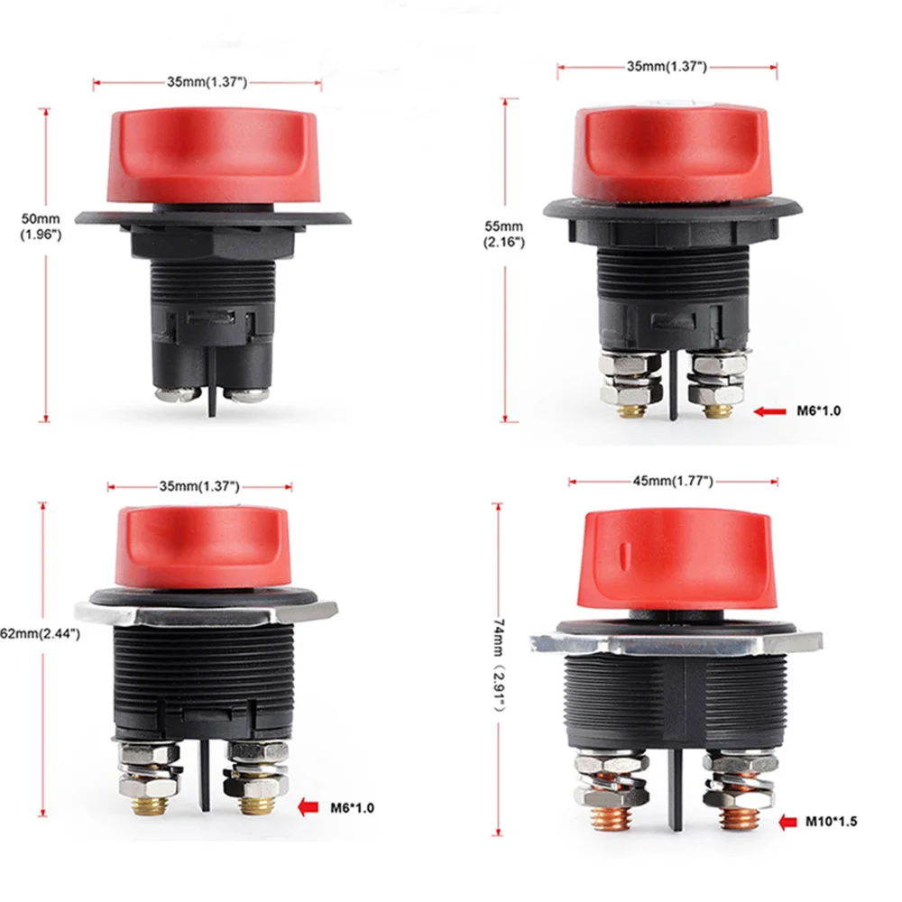 Heavy-Duty Battery Disconnect Switch | 12V 50-300A Power Isolator for Car, Truck & Marine - Thumbnail 3