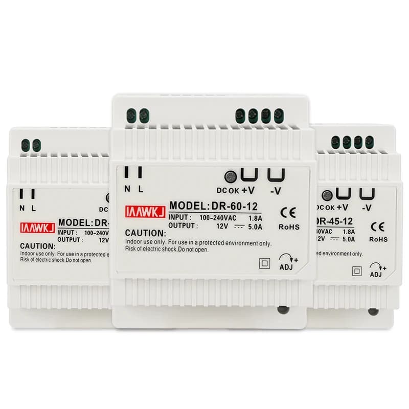DIN Rail Power Supply | 30W/45W/60W AC-DC Converter | 5V 12V 24V Single Output - Thumbnail 3