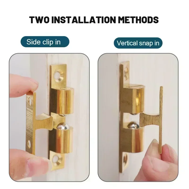 Double Roller Ball Catch Latches | Adjustable Tension | Cabinet Closet Furniture Door Latch - Thumbnail 4