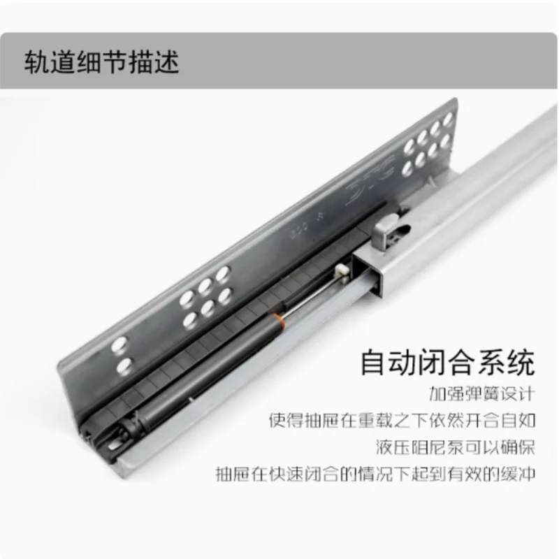 Soft-Close Drawer Slides | Under-Mount, 3/4 Extension | Silent & Smooth Gliding - Thumbnail 3
