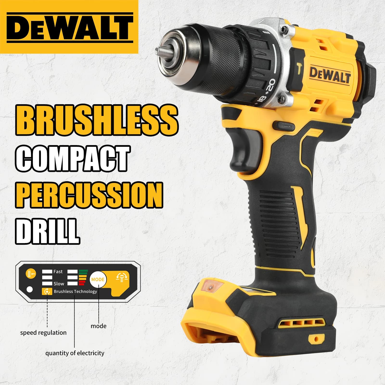 DeWalt DCD805 Brushless Cordless Drill | Compact & Powerful | 20V MAX Lithium-Ion - Thumbnail 2