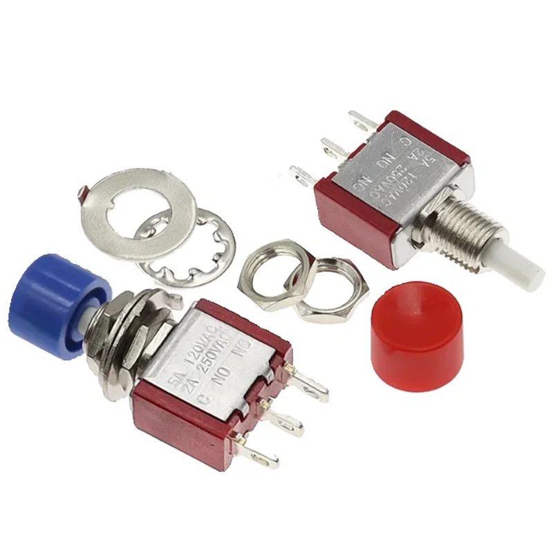 DS-612 Mini Push Button Switch | 6mm Momentary ON-(ON) | 2A 250VAC/5A 120VAC | 5-100 Pcs - Thumbnail 3