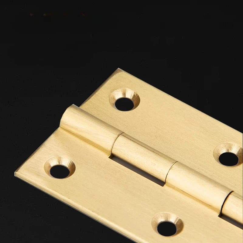 Brushed Brass Hinges | 10PCS Sealed Copper Hardware | For Jewelry Box & Cabinet Doors - Thumbnail 3
