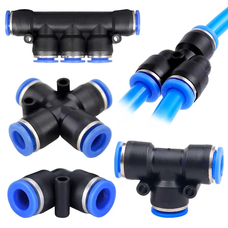 Pneumatic Quick Connectors | 4-12mm Air Hose Fittings | PU & Nylon Tube Adapters - Thumbnail 2