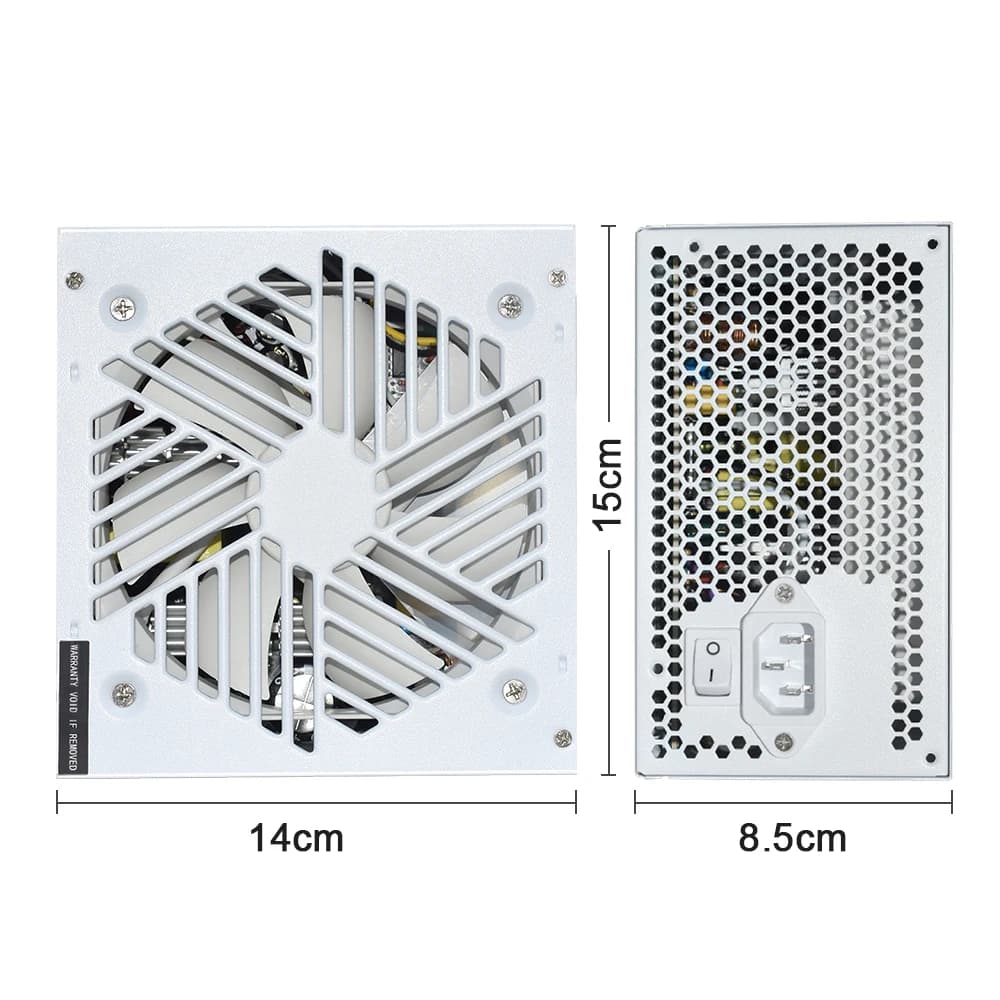 650W ATX Power Supply | 80 Plus Certified | 12cm Silent Fan | 110-230V Universal Input - Thumbnail 3