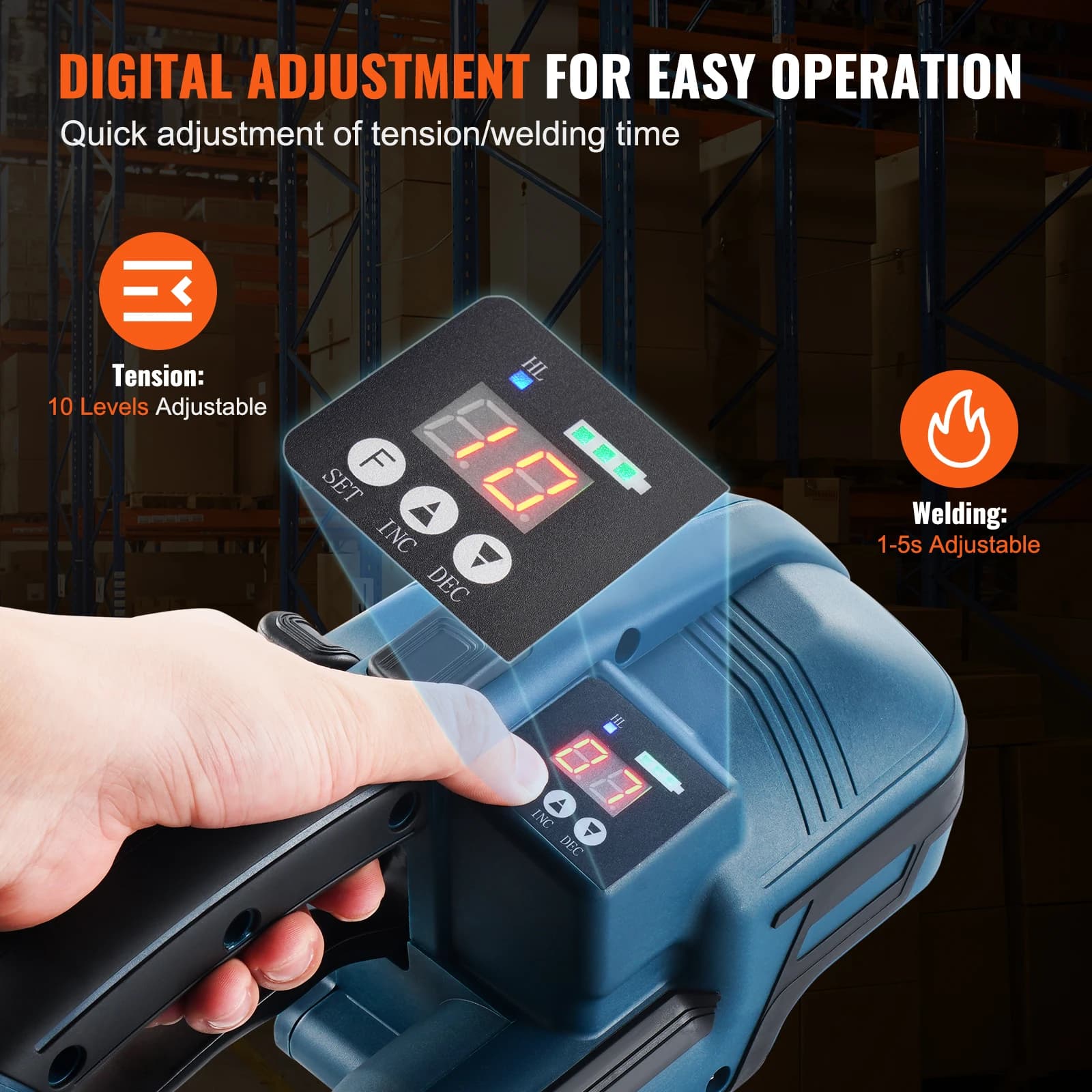 SucceBuy Electric Strapping Machine Portable Battery Powered Automatic Banding Tool for 0.35\ - Thumbnail 5