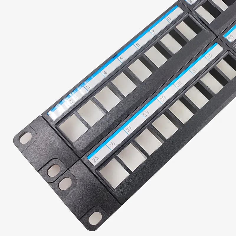 48-Port Network Patch Panel | 19-Inch Rack Mount | Cat5e/Cat6 Unshielded Distribution Frame - Thumbnail 5