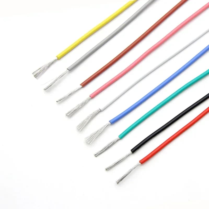 Premium 3KV silicone rubber insulated DIY LED wire in various AWG sizes, featuring flexible tinned copper strands and high-temperature resistance.