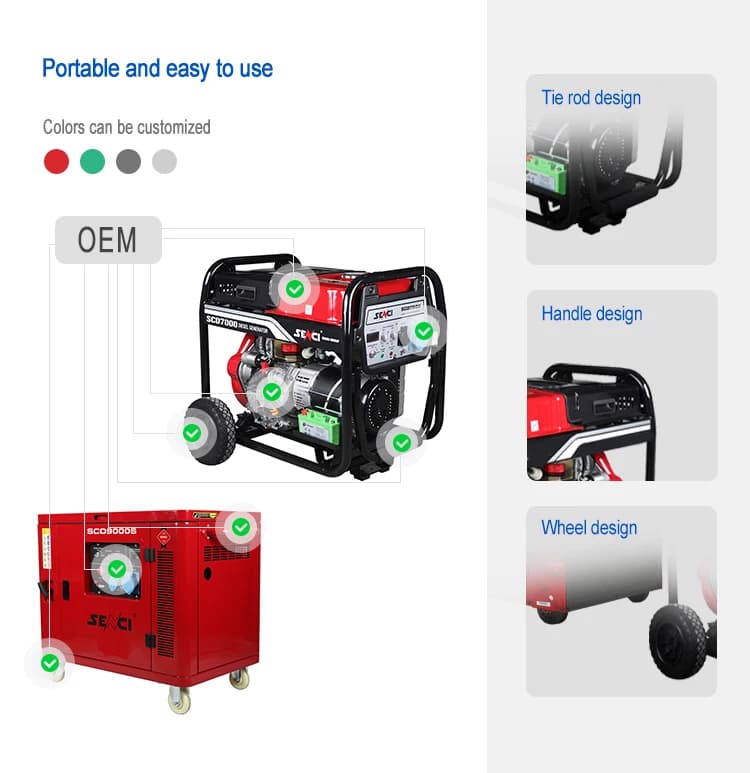 5kW Diesel Generator | Mobile Power Station | Heavy-Duty Inverter for Backup & Job Sites - Thumbnail 4