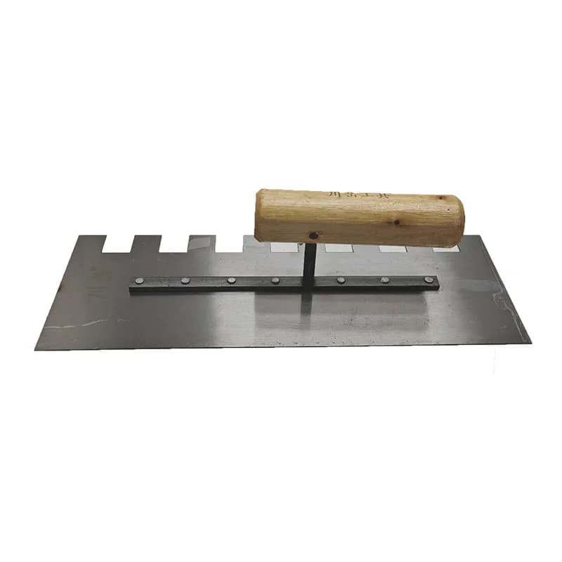 Serrated Tiling Trowel | 300mm Carbon Steel Blade | 15x15mm Teeth for Perfect Adhesion - Thumbnail 2