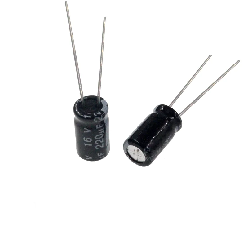 Radial Electrolytic Capacitors | 220uF 16V | 6x7mm Size | 50-Piece Bulk Pack - Thumbnail 2