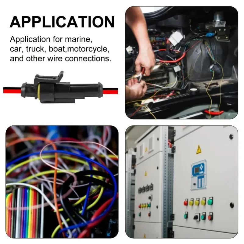 2-Pin Waterproof Electrical Connector | Automotive & Marine Grade | Sealed Wire Plug Kit - Thumbnail 6