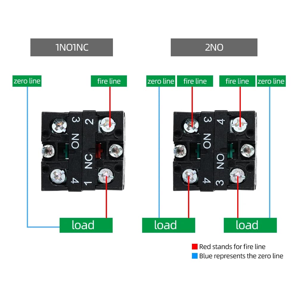 22mm Key Switch | Self-Locking & Reset Selector Knob | 1NO/2NO/1NO1NC Configurations - Thumbnail 5