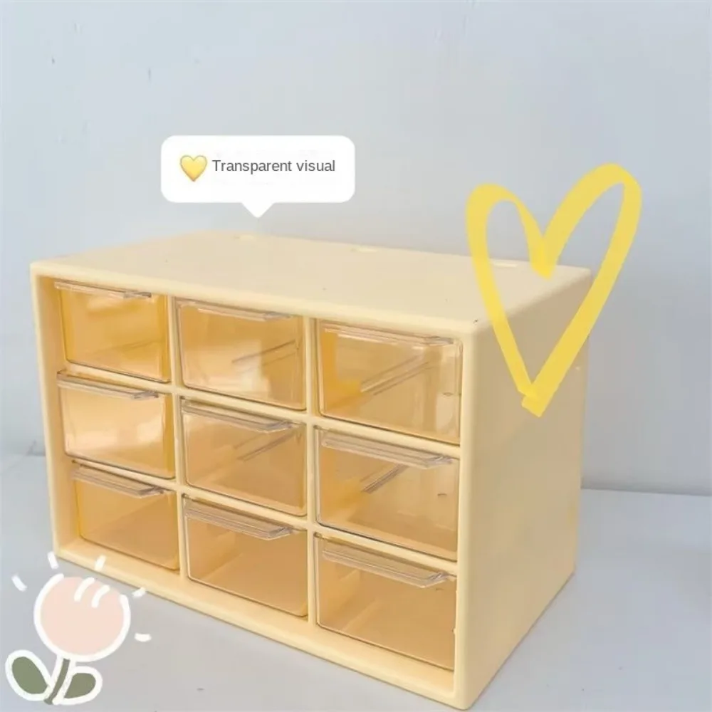 PVC Drawer Organizer | 9-Grid Dustproof Storage Box | Jewelry & Cosmetics Container - Thumbnail 2