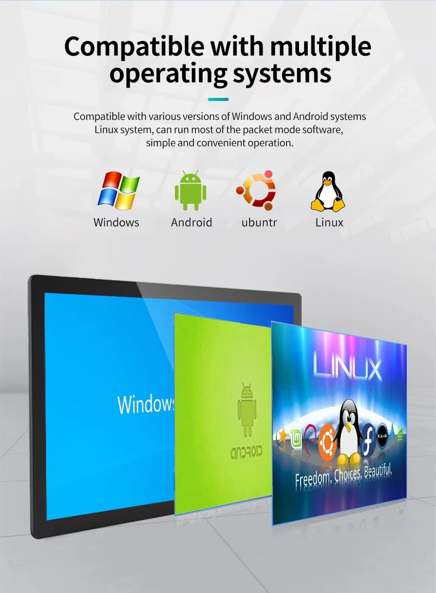 13.3 All-in-One Touchscreen PC | VESA Mountable | Windows 10/11 Compatible Industrial Panel - Thumbnail 5