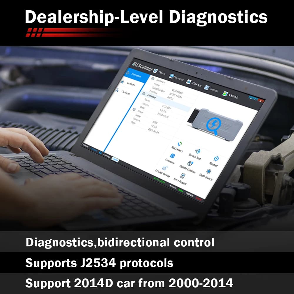 VCX NANO for Volvo | OBD2 Scanner & ECU Coding Tool | J2534 Programming & All System Diagnostic - Thumbnail 5