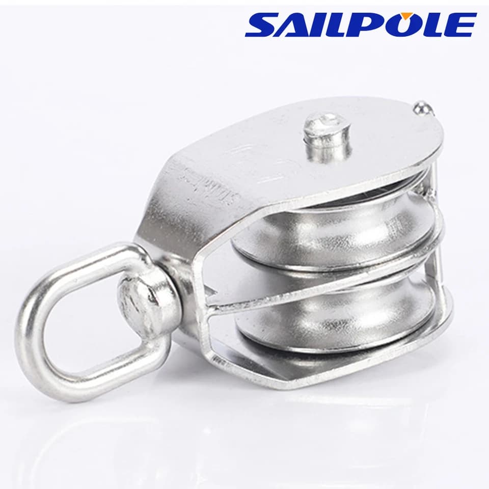 Block Pulley | Swiveling Shackle Head | M25 High Load Marine Rigging - Thumbnail 2