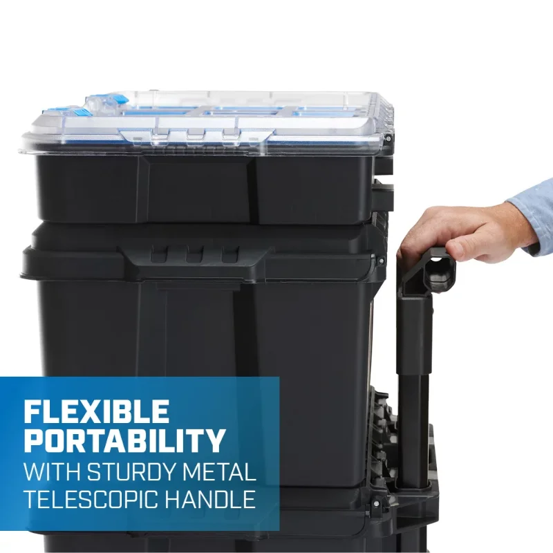 Modular Tool Box | 7-Part Organization System | Portable Mobile Storage Large Toolbox - Thumbnail 5