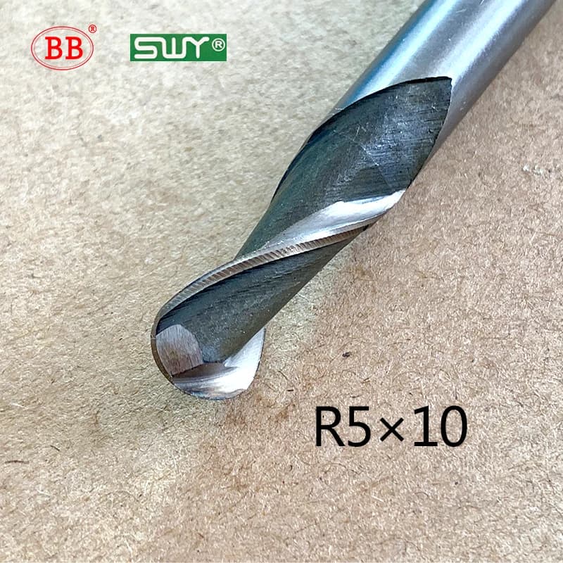 Ball Nose End Mill Set | 2 & 4 Flute CNC Milling Cutters | R0.5-R16 Radius for Metal Machining - Thumbnail 3
